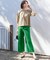 【カタログ掲載・定番人気・新色追加】コットンサテンクロップド丈ワイドストレート パンツ