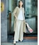 【カタログ掲載・ご好評につき新色追加・セットアップ対応】リネンライクシンセティックワイドストレート パンツ