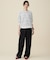 【ベーシック・着回し抜群】コットンポリミドルゲージボーダー ニット