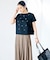 【きれい目カジュアル・顔まわり華やか】ビジュー Tシャツ