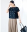 【きれい目カジュアル・顔まわり華やか】ビジュー Tシャツ