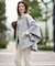 【SHIHOさん着用・昨年ご好評・デザインアップデート】襟付きリバー ポンチョ