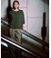 【SHIHOさん着用・大人カジュアル・ニットにも好相性】ストレッチチノクロス2タックワイド パンツ