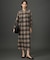 【カタログ掲載・一枚でサマになる】TWハイツイストビエラチェック柄バンドカラー ワンピース