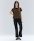 【BEIGE、ecru/WEB限定・洗える】FINE DRY TOUCH / ねじりデザインコットンクルーネックTシャツ