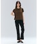【BEIGE、ecru/WEB限定・洗える】FINE DRY TOUCH / ねじりデザインコットンクルーネックTシャツ