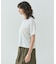 【洗える】NADIA / レザーポケット付き半袖ニットTシャツ