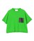 【洗える】NADIA / レザーポケット付き半袖ニットTシャツ