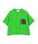 【洗える】NADIA / レザーポケット付き半袖ニットTシャツ