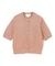 【洗える】VANDA / ラメ入りクルーネック半袖カーディガン