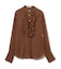 CALLERRY / シルク混ドットラッフルブラウス