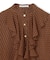 CALLERRY / シルク混ドットラッフルブラウス