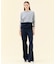 【WEB限定・洗える】DEMING / バイカラーウールクルーネックニット