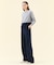 【WEB限定・洗える】DEMING / バイカラーウールクルーネックニット