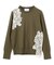 WILLOW / アシンメトリーレースクルーネックニット