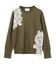 WILLOW / アシンメトリーレースクルーネックニット