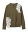WILLOW / アシンメトリーレースクルーネックニット