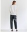 CHLOR / ウールシルクツイルドッキングVネックニット