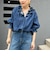 【RM denim】フリルギャザーデニムブラウス