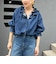 【RM denim】フリルギャザーデニムブラウス
