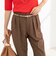 【CLASSY.お仕事名品大賞 『美脚パンツ賞』受賞！】ウォッシャブルドットツッキリテーパードパンツ