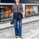 《5サイズ展開》【RM denim】センタープレス裾デザインデニム