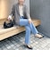 《5サイズ展開》【RM denim】センタープレス裾デザインデニム
