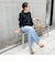 《5サイズ展開》【RM denim】センタープレス裾デザインデニム
