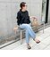 《5サイズ展開》【RM denim】センタープレス裾デザインデニム