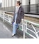 【WEB＆一部店舗限定色アイテム】【TAION/タイオン】ボア×ダウンフードロング(リバーシブル)