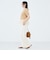 裾フリルキャミ付きファンシーヤーン5分袖カーディガン