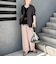 裾フェザー両前タンクトップ