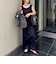 裾フェザー両前タンクトップ