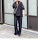 【NOLLEY’S mgr.松葉別注・一部WEB限定色】《セットアップ》ツイルバイヤス洗練美脚パンツ
