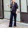 【NOLLEY’S mgr.松葉別注・一部WEB限定色】《セットアップ》ツイルバイヤス洗練美脚パンツ