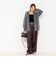 カシミヤファー加工Vネックカーディガン