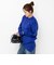 カシミヤファー加工クルーネックプルオーバー ミニストール付き
