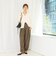 《アンサンブル対応/手洗い可能》リブVネックカーディガン配色ボタン