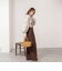 【MARILYN MOON/マリリーンムーン】stripe embroidery tie blouse