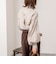 【MARILYN MOON/マリリーンムーン】stripe embroidery tie blouse