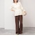 《手洗い可能》片畦ペプラムVネックカーディガン