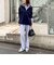 《防シワ》ウォッシャブルウールライクセミワイドパンツ