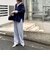《防シワ》ウォッシャブルウールライクセミワイドパンツ