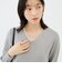 【WEB限定】《手洗い可能》片衿パール総針コクーンワンピース