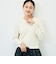 【WEB限定】《手洗い可能》片衿パール総針Vネックプルオーバー