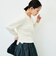【WEB限定】《手洗い可能》片衿パール総針Vネックプルオーバー