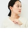 【WEB限定】《手洗い可能》片衿パール総針Vネックプルオーバー