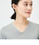 【WEB限定】《手洗い可能》片衿パール総針Vネックプルオーバー