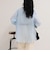 リネン混楊柳バンドカラーシャツ
