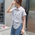 FR刺しゅうフレンチストライプシャツ